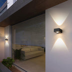 Wall Lamp Outdoor LED 6W Black Waterproof Aluminum, Dual Direction LED Wall Lighting | Euroselle