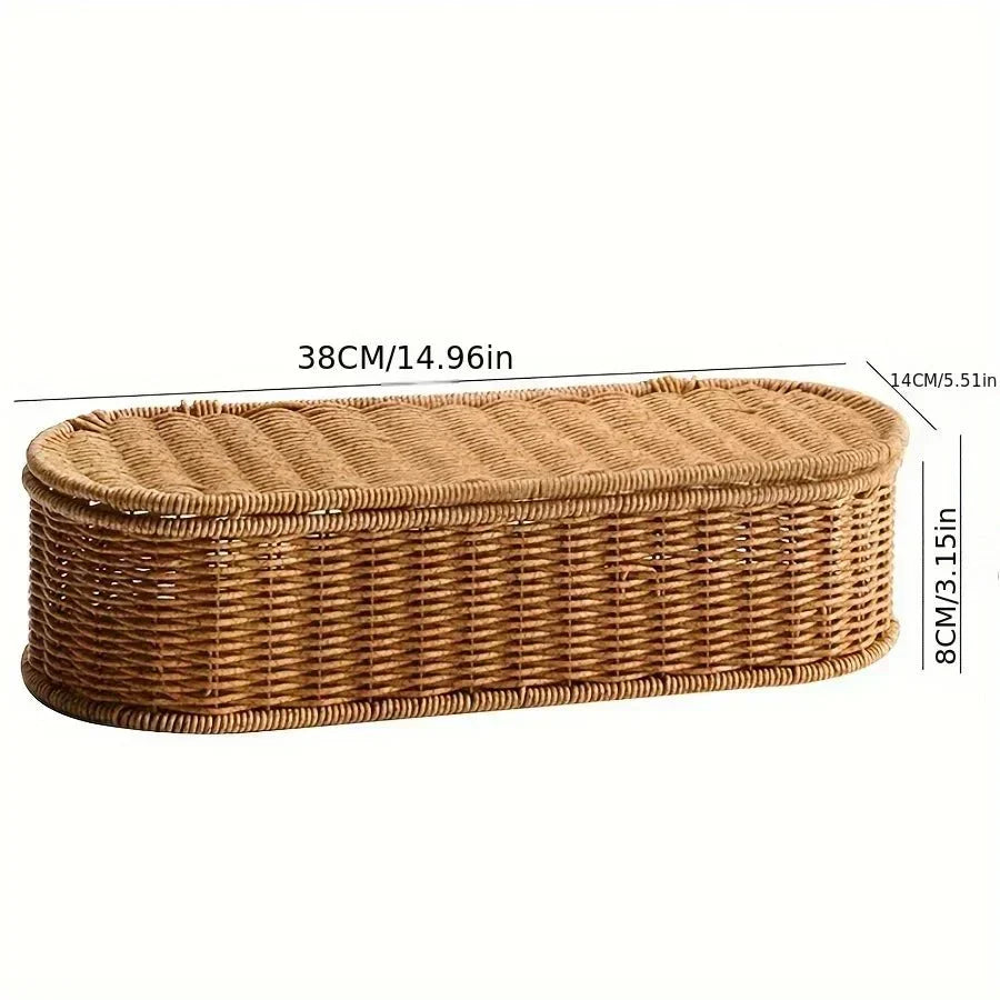 Kompaktní tkaný úložný koš BohoNest — elegantní design, odolné provedení
