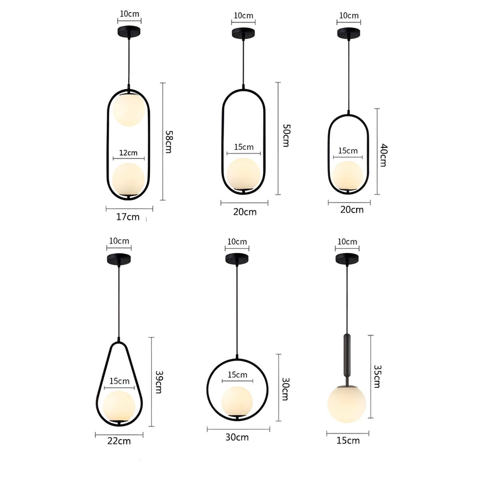 LED Glass Ball Pendant Lights