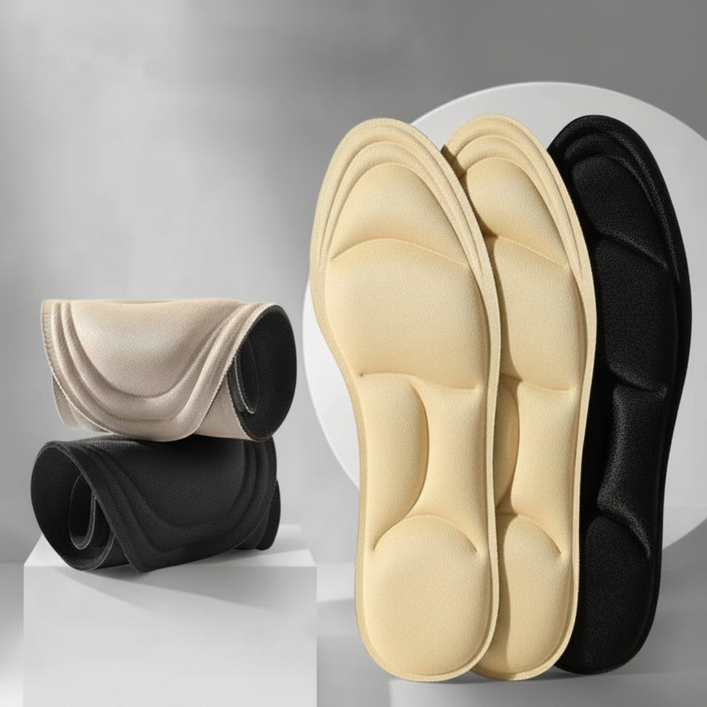 Åndbare memory foam-indlægssåler designet med bueunderstøttelse for øget komfort og daglig fodaflastning - Euroselle