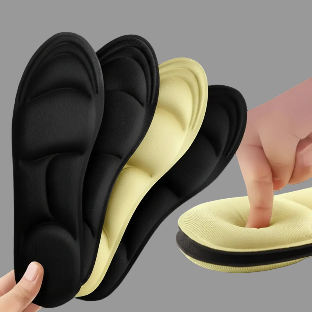 Åndbare memory foam-indlægssåler designet med bueunderstøttelse for øget komfort og daglig fodaflastning - Euroselle
