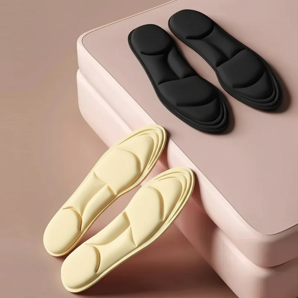 Åndbare memory foam-indlægssåler designet med bueunderstøttelse for øget komfort og daglig fodaflastning - Euroselle