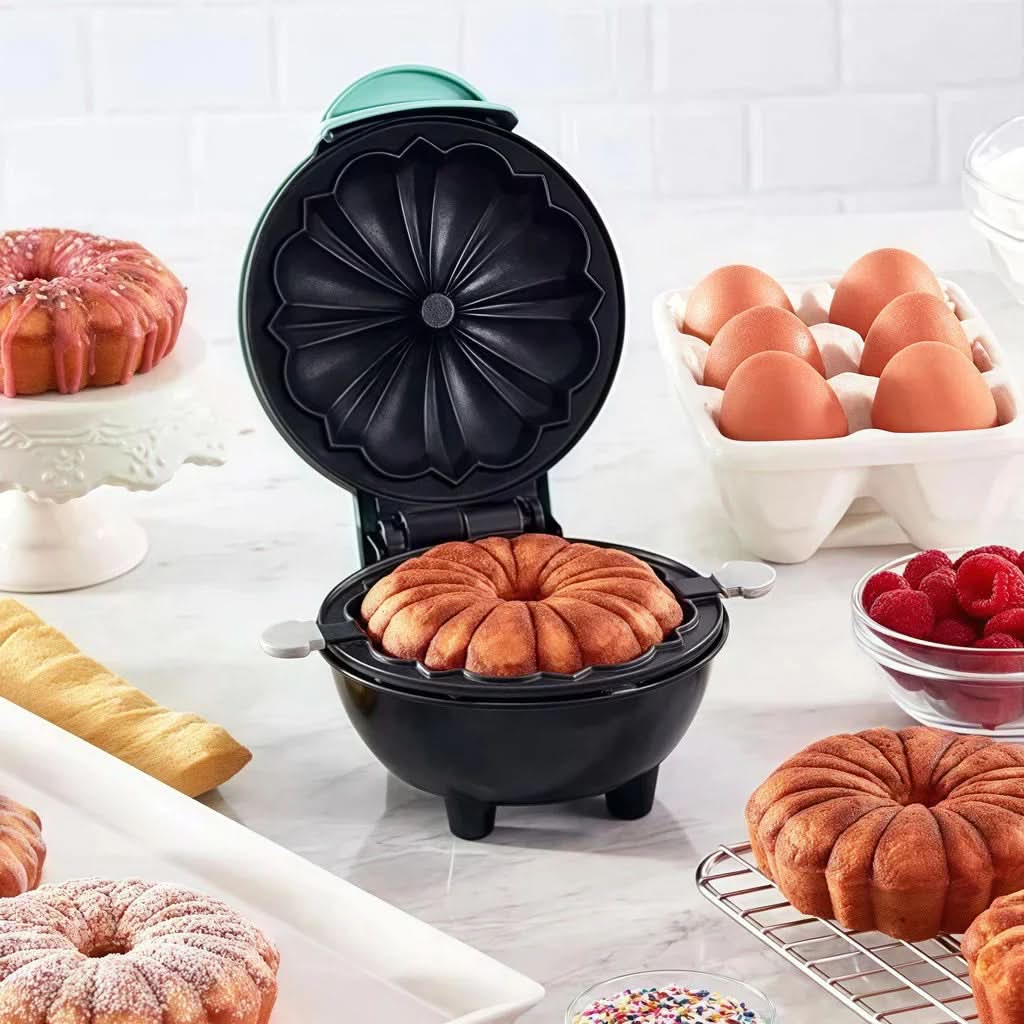 NovaBake Mini Bundt Cake Maker — Nonstick Coating, Compact Design