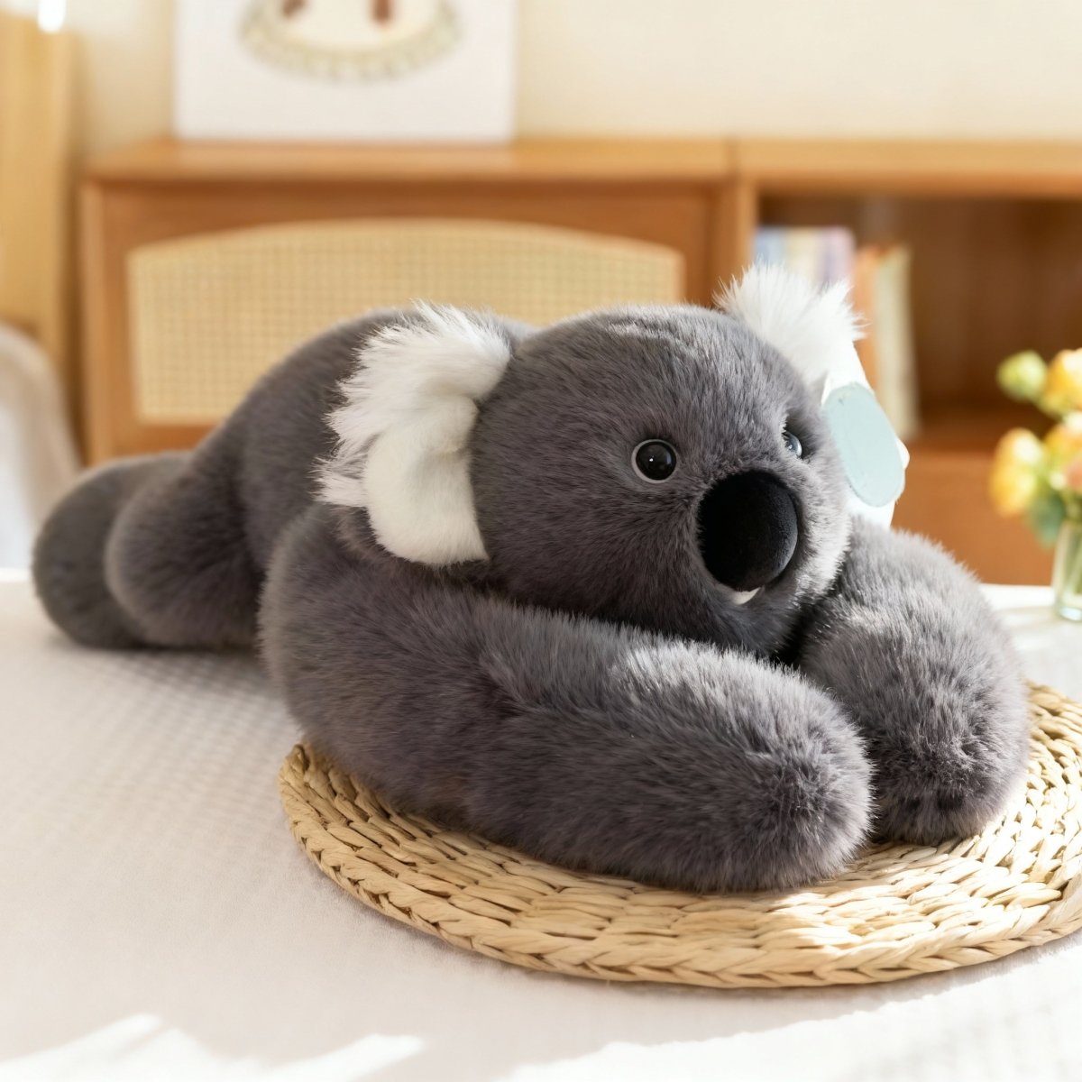 Companion de îmbrățișat plușat CalmHug — blăniță ultra moale, brațe extra-lungi, siluetă rotunjită pentru îmbrățișare