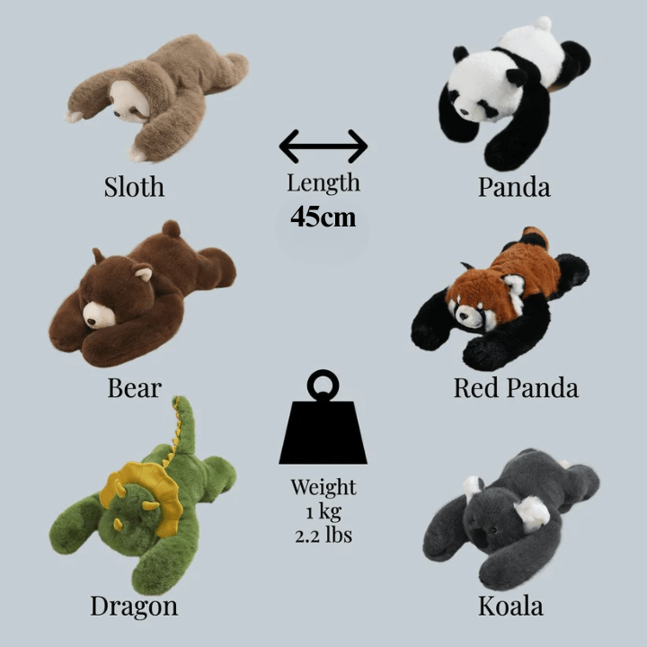 Companion de îmbrățișat plușat CalmHug — blăniță ultra moale, brațe extra-lungi, siluetă rotunjită pentru îmbrățișare