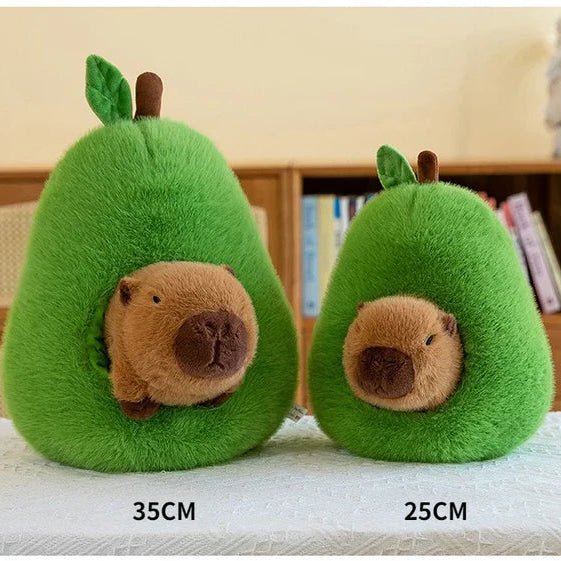 Pelúcia de capivara ultramacia CuddleCapy — Brinquedo de abacate 2 em 1 para bebés