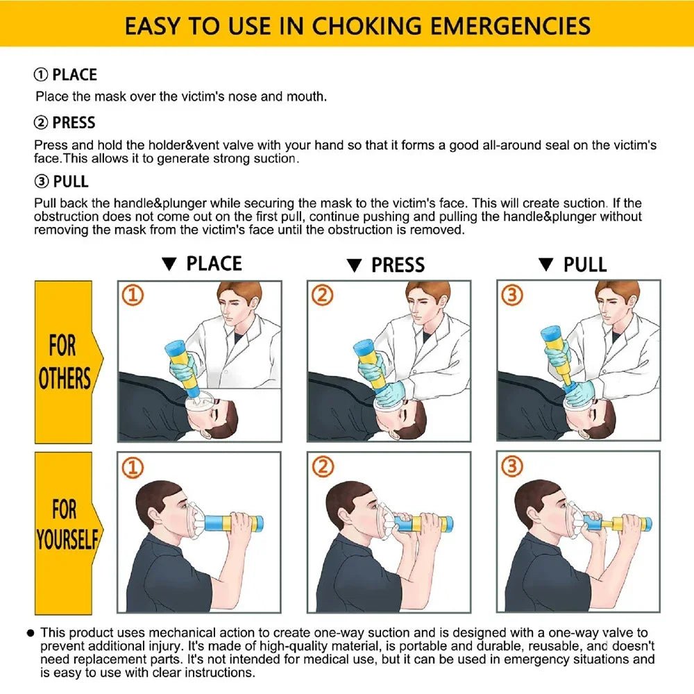 AirGuard Portable Rescue Kit — Compact Choking Relief Device