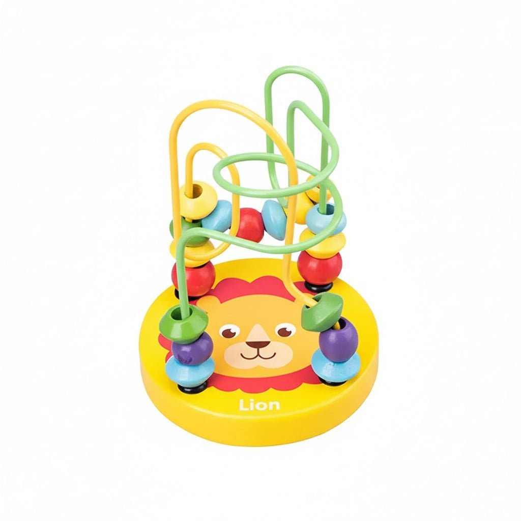 Tiny Trails kompaktowa drewniana kolejka z koralikami — inspirowana metodą Montessori