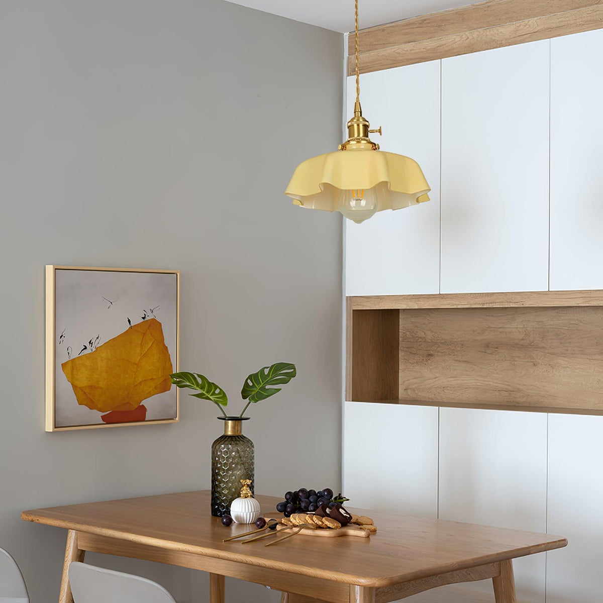 Textured Dome Pendant Light — Adjustable Height, White, Beige, Pink & Blue