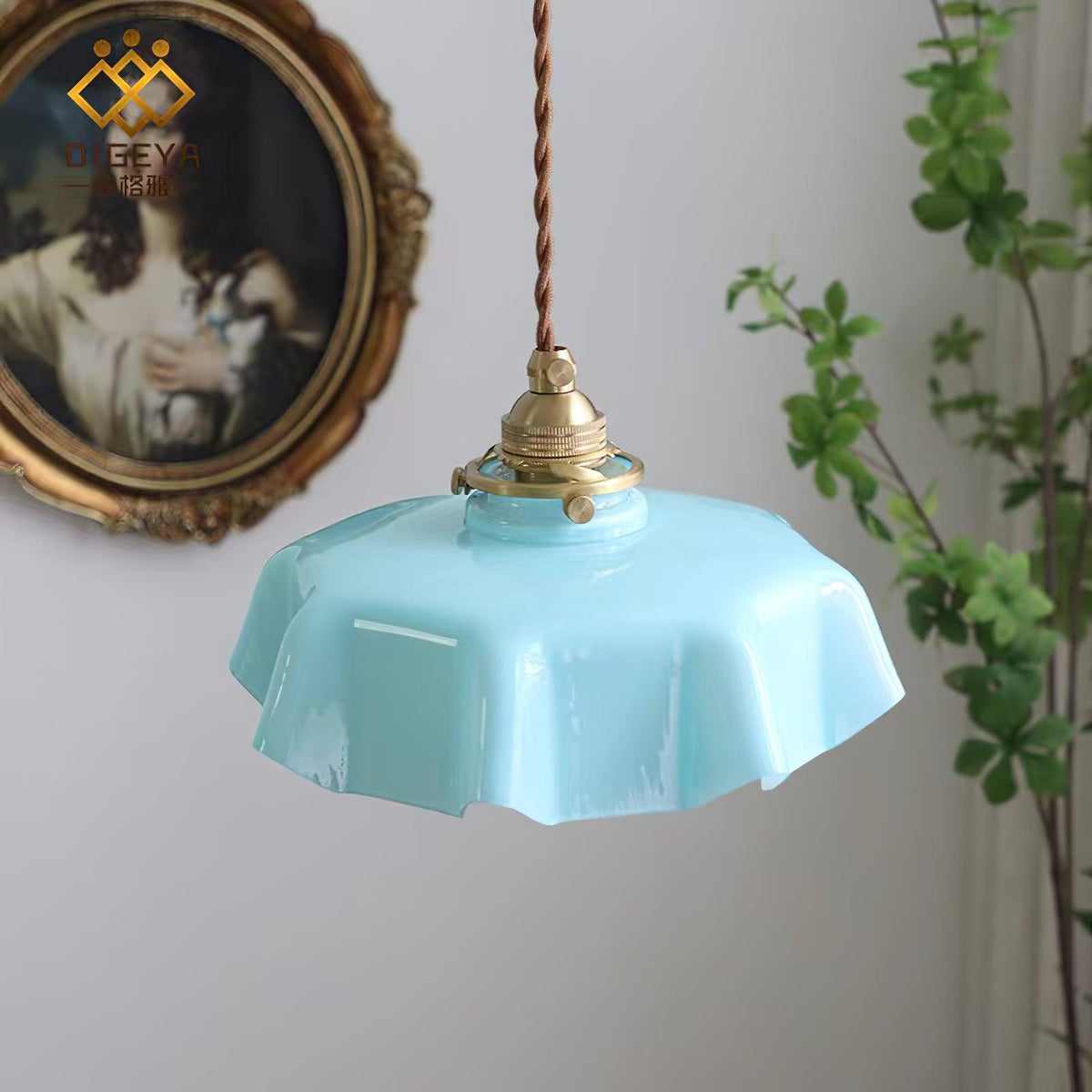 Textured Dome Pendant Light — Adjustable Height, White, Beige, Pink & Blue