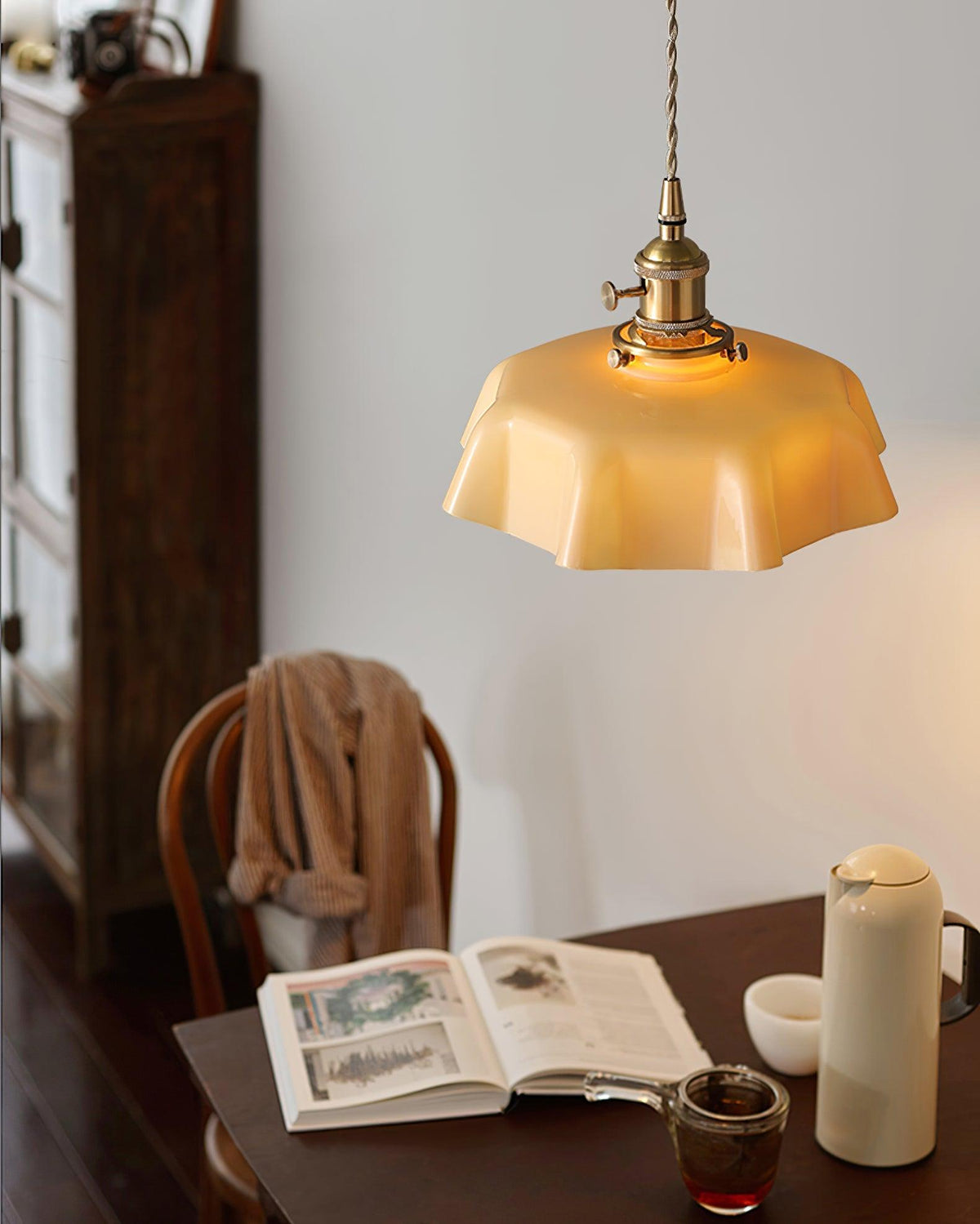 Textured Dome Pendant Light — Adjustable Height, White, Beige, Pink & Blue