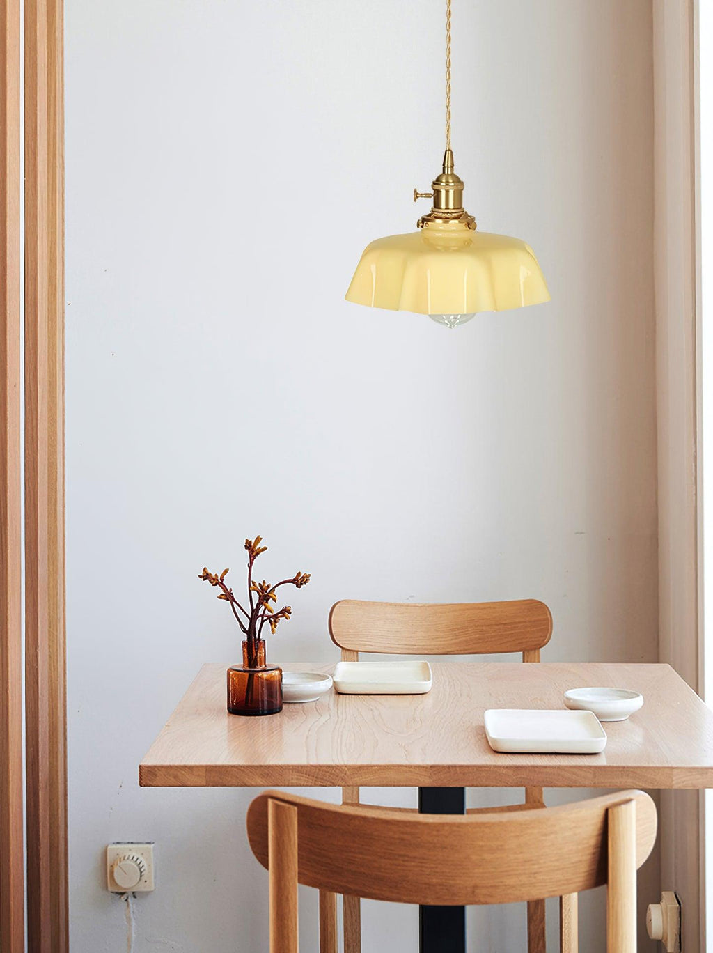 Textured Dome Pendant Light — Adjustable Height, White, Beige, Pink & Blue