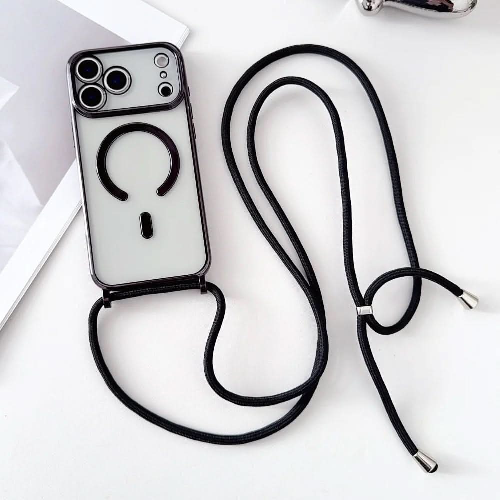 ApexGuard nastavitelná šňůrka na telefon — průhledné magnetické pouzdro