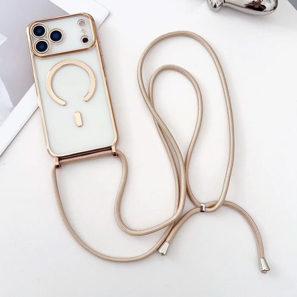 ApexGuard nastavitelná šňůrka na telefon — průhledné magnetické pouzdro