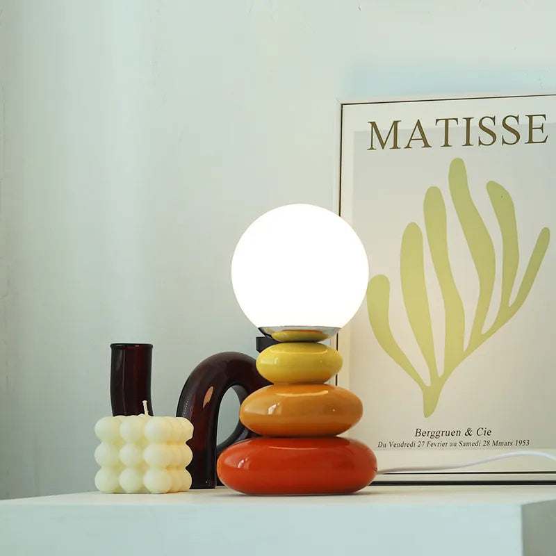Tischlampe aus Keramik, USB-betrieben, LED, kompatibel mit Nachttisch- und Schreibtischbeleuchtung | Euroselle