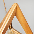 Chandelier Wood Frame Geometric E27 Adjustable Hanging Light, Adjustable Modern Design | Euroselle