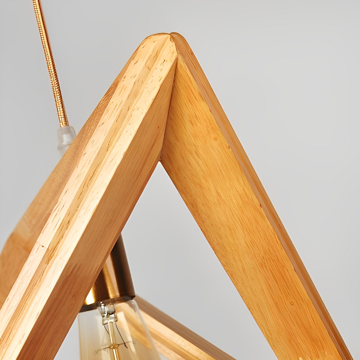 Chandelier Wood Frame Geometric E27 Adjustable Hanging Light, Adjustable Modern Design | Euroselle