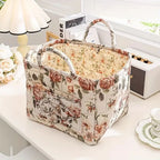 Durable Canvas and Wicker Flower Storage Organizer - Euroselle