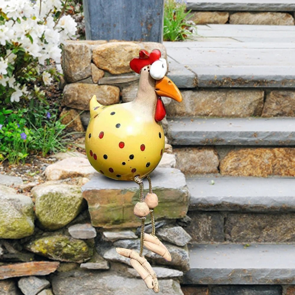 Weatherproof Chicken Garden Statue Durable Outdoor Décor - Euroselle