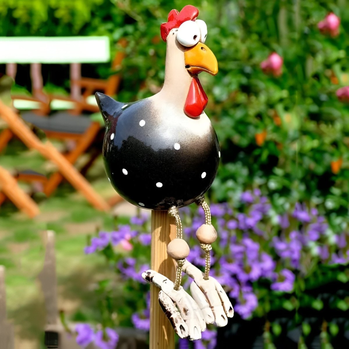 Weatherproof Chicken Garden Statue Durable Outdoor Décor - Euroselle