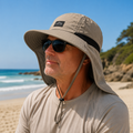 Sombrero de ala ancha para hombre y mujer — UPF 50+, protección de secado rápido para el cuello
