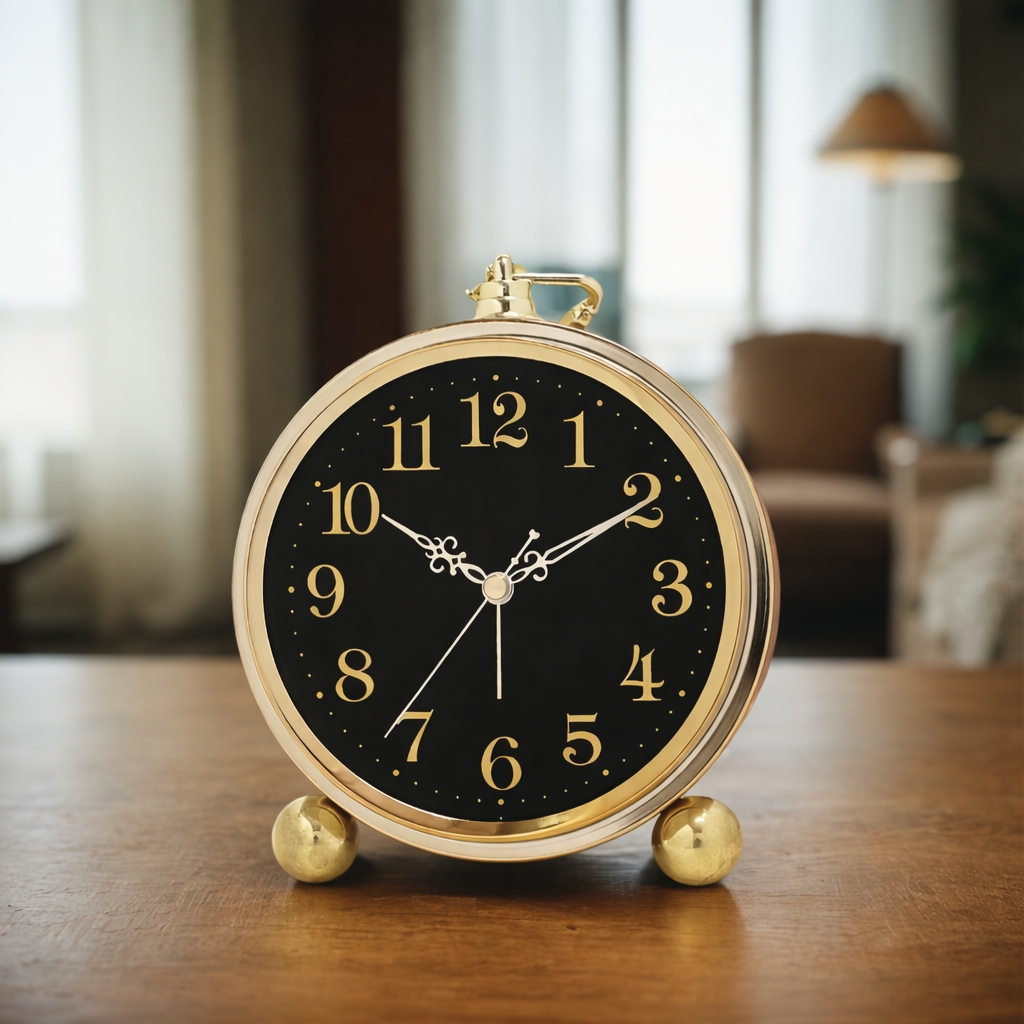 European Retro Metal Alarm Clock - Euroselle