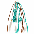 Boho-Haarverlängerung mit Perlen und Muscheln für den Pferdeschwanz – zum Umwickeln