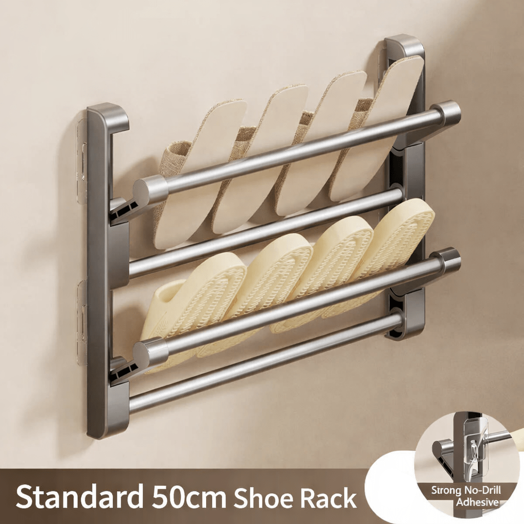 Wall-Mounted Shoe Rack — Drainage Base, Vertical Storage Rack