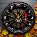Moderne Auto-Themen 2D-Wanduhr für Enthusiasten - Euroselle