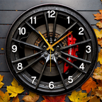 Moderne Auto-Themen 2D-Wanduhr für Enthusiasten - Euroselle