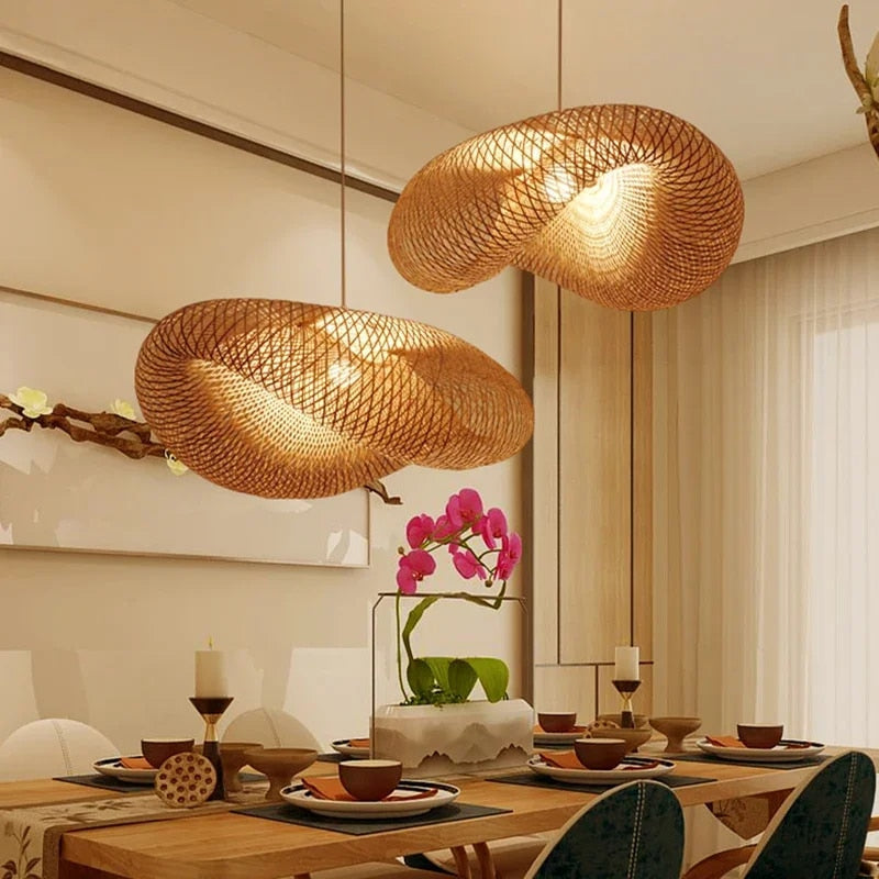 Handmade Bamboo Pendant Lamp for Natural Warmth and Charm