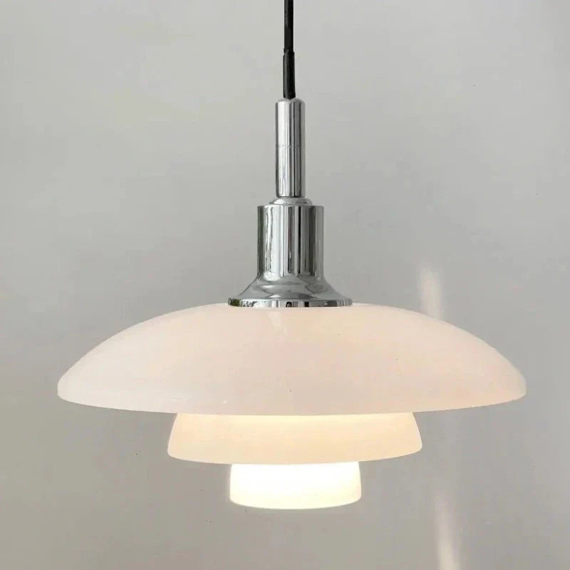 Luminara Adjustable Chrome Pendant Light Metal 30cm E27