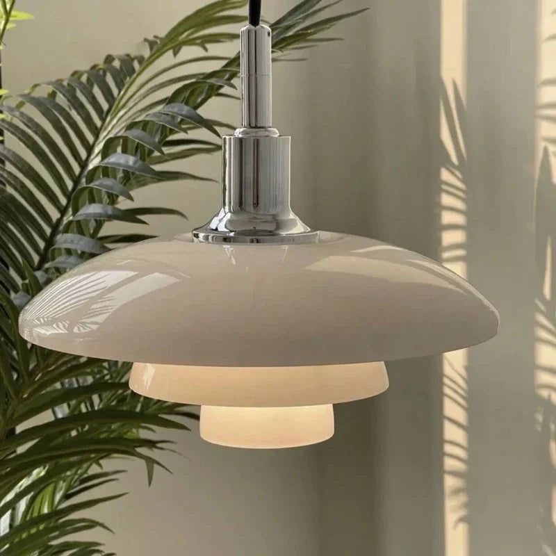 Luminara Adjustable Chrome Pendant Light Metal 30cm E27