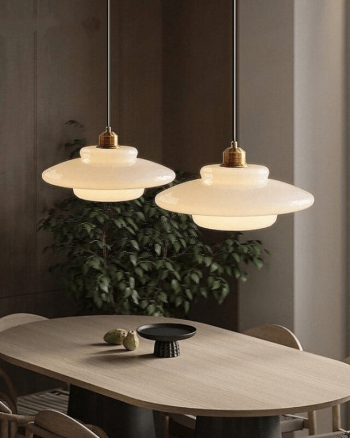 Serenelle Timeless Pendant Light With Brushed Brass Finish