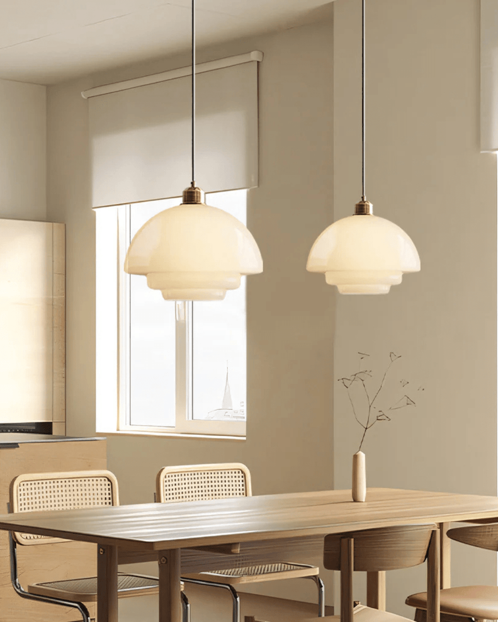 Serenelle Timeless Pendant Light With Brushed Brass Finish