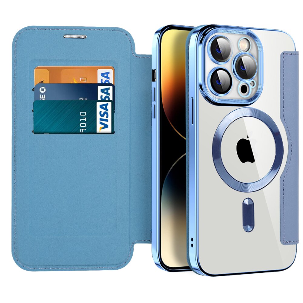 Clear MagSafe iPhone Case, RFID Wallet — 12–17 Pro Max/Air Plus