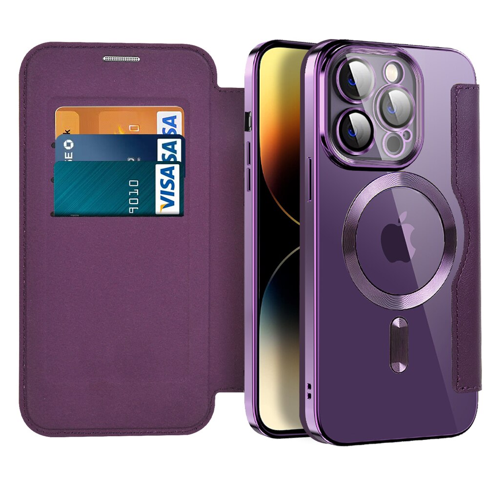 Clear MagSafe iPhone Case, RFID Wallet — 12–17 Pro Max/Air Plus
