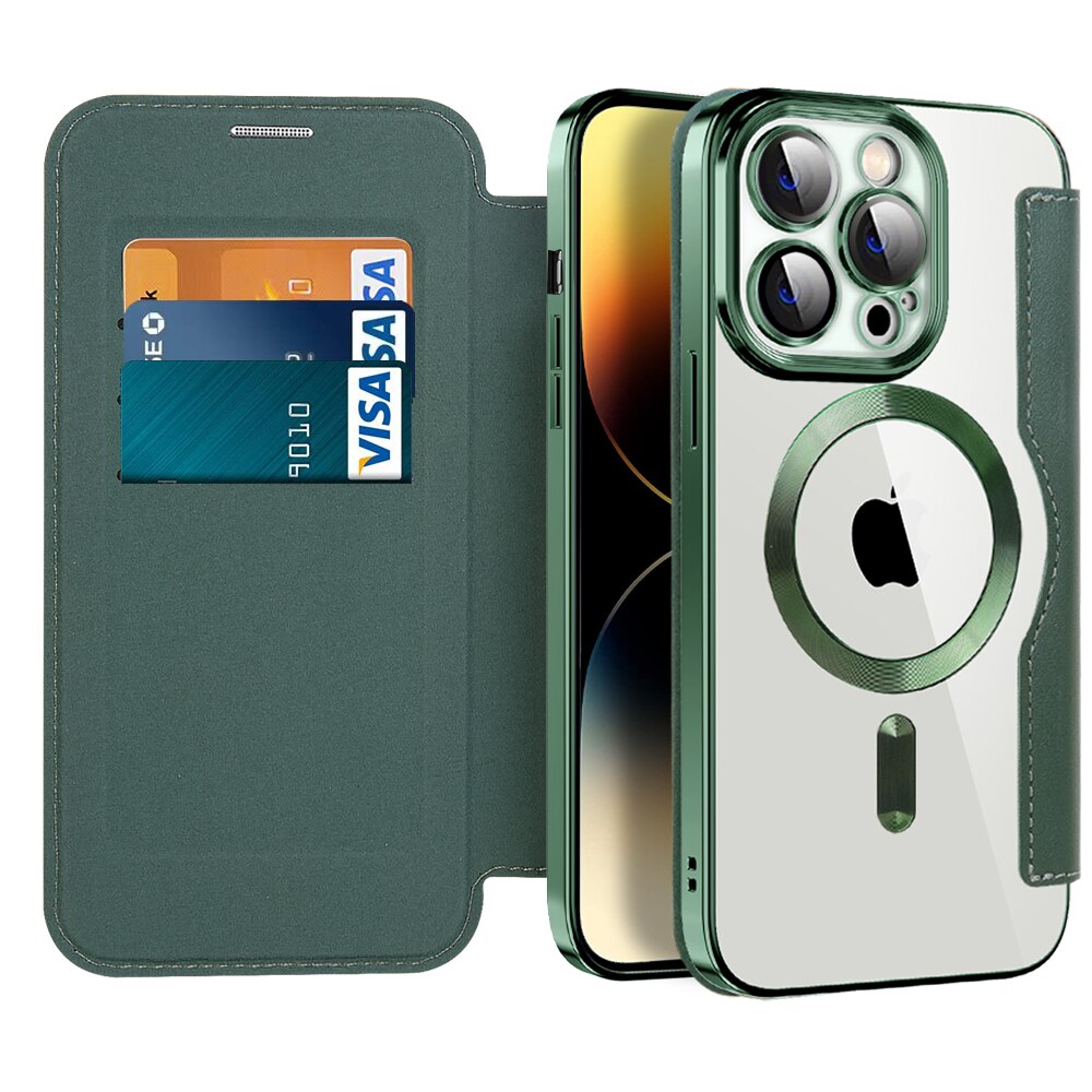 Clear MagSafe iPhone Case, RFID Wallet — 12–17 Pro Max/Air Plus
