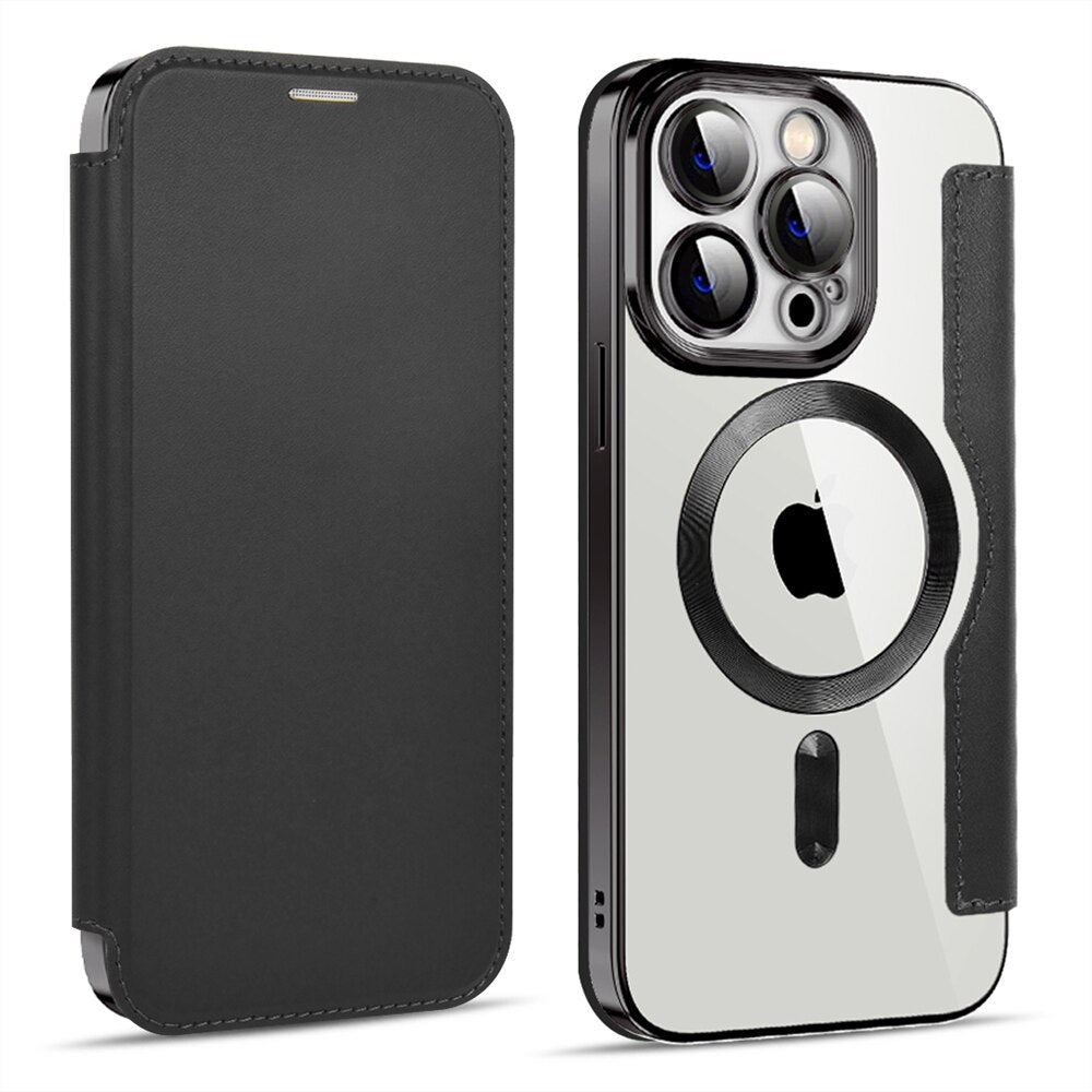 Clear MagSafe iPhone Case, RFID Wallet — 12–17 Pro Max/Air Plus