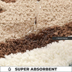 Non-Slip Coastal Bath Mat with Seaside Footprint Pattern - Euroselle