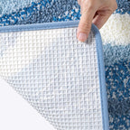 Non-Slip Coastal Bath Mat with Seaside Footprint Pattern - Euroselle