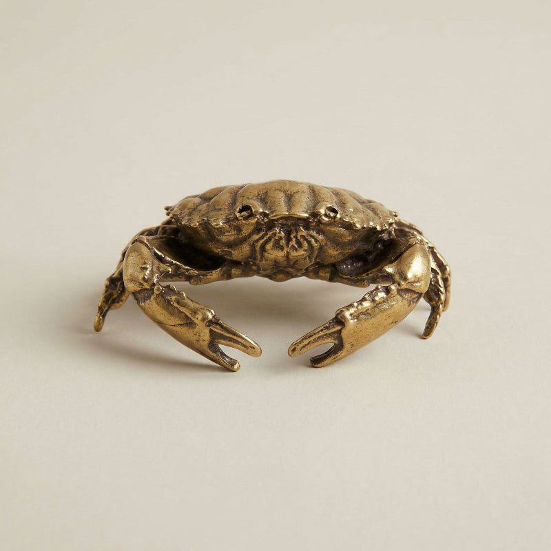 Elegant Brass Crab Figurine for Nautical and Coastal Home Décor - Euroselle