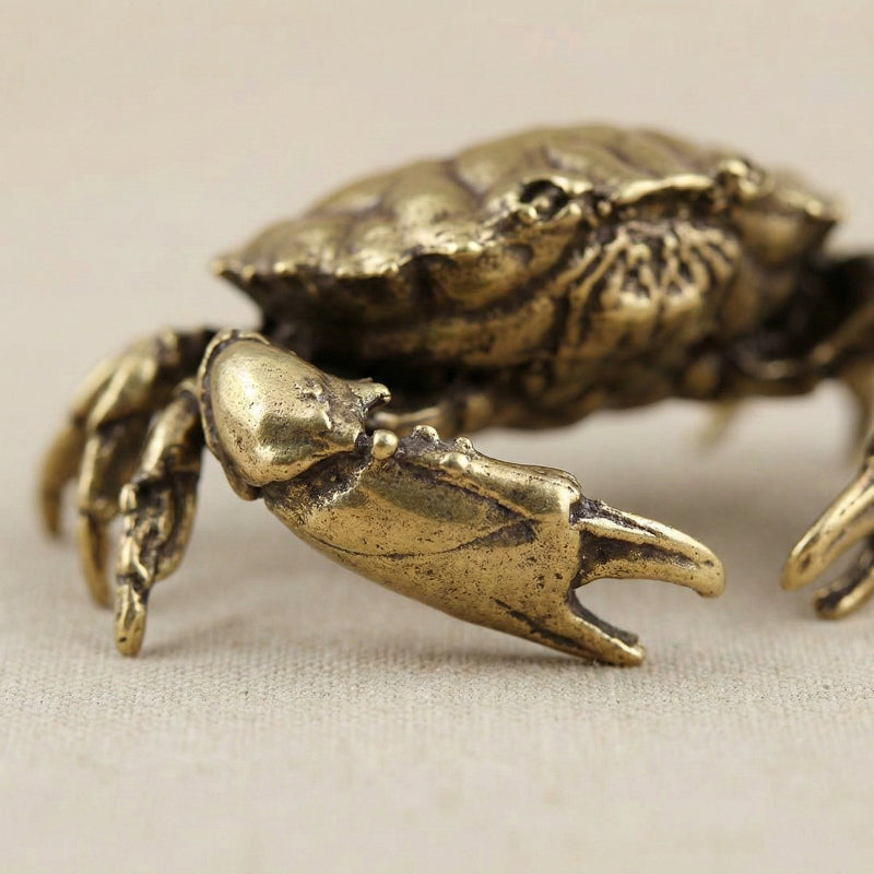 Elegant Brass Crab Figurine for Nautical and Coastal Home Décor - Euroselle