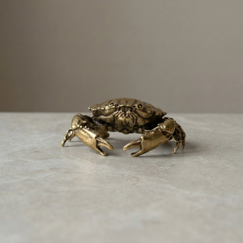 Elegant Brass Crab Figurine for Nautical and Coastal Home Décor - Euroselle