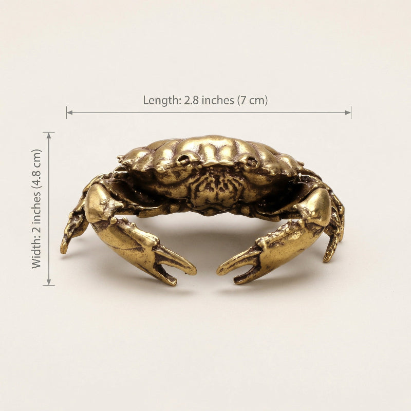 Elegant Brass Crab Figurine for Nautical and Coastal Home Décor - Euroselle