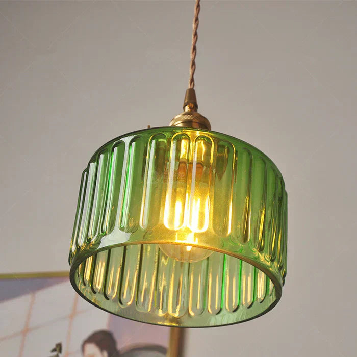 Stunning Cylinder Glass Pendant Light