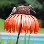 Coneflower Metal Bird Feeder Durable Weather Resistant Design - Euroselle