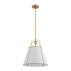 Modern Linen Pendant Light With Tapered Cone Shape Fixture