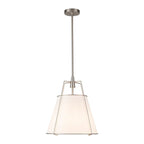 Modern Linen Pendant Light With Tapered Cone Shape Fixture