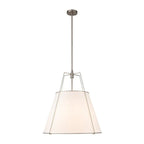 Modern Linen Pendant Light With Tapered Cone Shape Fixture